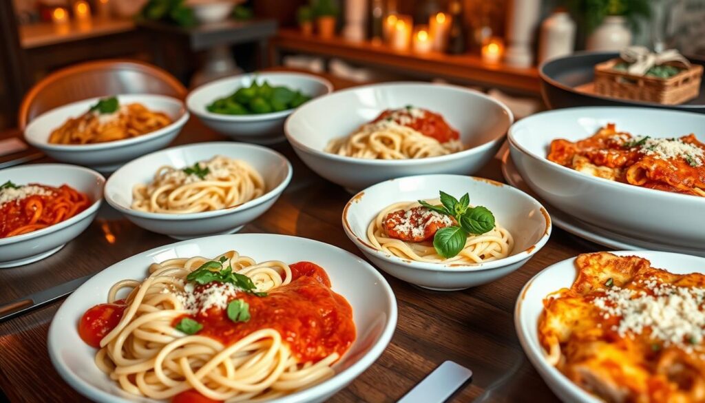 customer favorites from the pasta menu